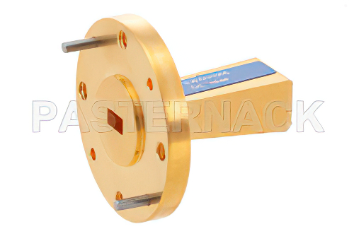 WR-19 導波管ゲインホーンアンテナ、40 GHz 〜 60 GHz 、公称 10 dBi ゲイン、UG-383/U-Mod 円形フランジ