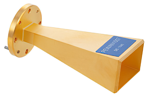 WR-19 導波管ゲインホーンアンテナ、40 GHz 〜 60 GHz 、公称 20 dBi ゲイン、UG-383/U-Mod 円形フランジ