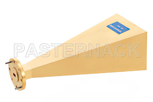 WR-19 導波管ゲインホーンアンテナ、40 GHz 〜 60 GHz 、公称 25 dBi ゲイン、UG-383/U-Mod 円形フランジ