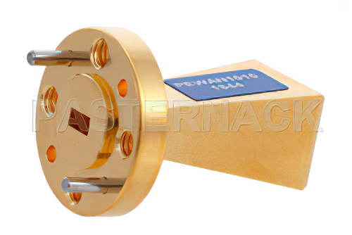 WR-15 導波管ゲインホーンアンテナ、50 GHz 〜 75 GHz 、公称 15 dBi ゲイン、UG-385/U-Mod 円形フランジ