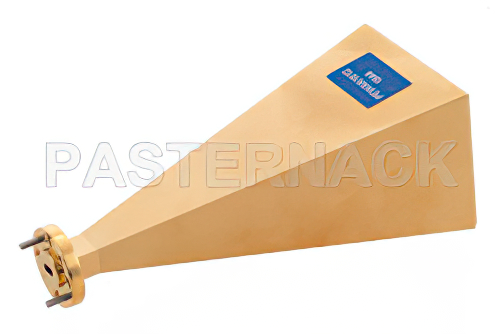 WR-15 導波管ゲインホーンアンテナ、50 GHz 〜 75 GHz 、公称 25 dBi ゲイン、UG-385/U-Mod 円形フランジ