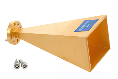 WR-12 導波管 標準 ゲイン ホーン アンテナ、60 GHz 〜 90 GHz 周波数範囲、25 dBi ゲイン、UG-387/U フランジ