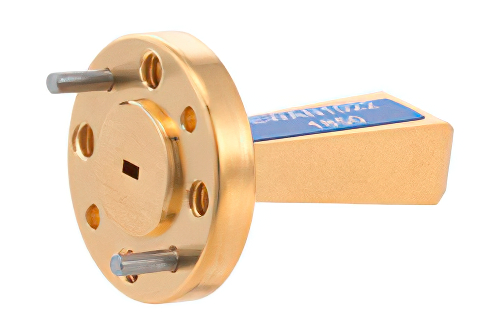 WR-8 導波管ゲインホーンアンテナ、90 GHz 〜 140 GHz 、公称 15 dBi ゲイン、UG-387/U-Mod 円形フランジ