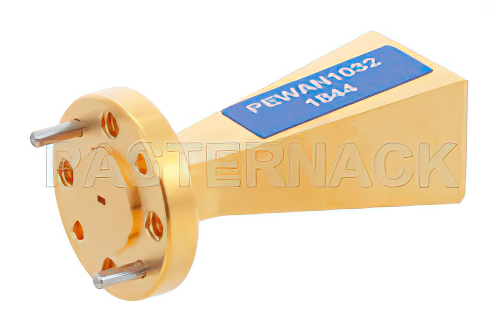 WR-5 導波管ゲインホーンアンテナ、140 GHz 〜 220 GHz 、公称 25 dBi ゲイン、UG-387/U-Mod 円形フランジ