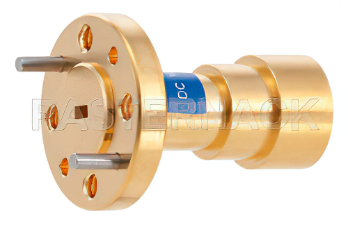 WR-10 導波管広角スカラーフィードホーンアンテナ、89 GHz 〜 99 GHz 、公称 10 dBi ゲイン、UG-385/U-Mod 円形