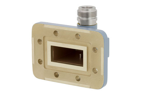 WR-112、CPR-112G、溝付きフランジ、N メス、導波管 〜 同軸アダプタ、7.05 GHz 〜 10 GHz、H 周波帯