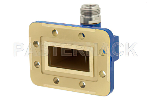 WR-137、CPR-137G、溝付きフランジ、N メス、導波管 〜 同軸アダプタ、5.85 GHz 〜 8.2 GHz、C 周波帯