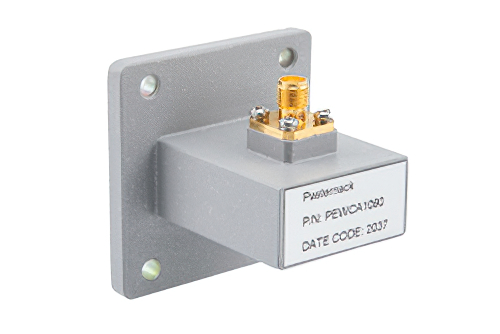 WR-112 UBR84 Flange to SMA Female Waveguide to Coax Adapter Operating from 6.57 GHz to 9.99 GHz
