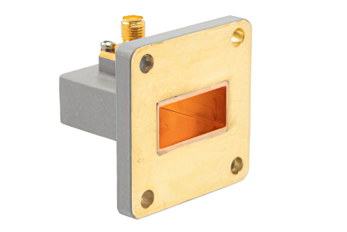 WR-90 UBR100 Flange to SMA Female Waveguide to Coax Adapter Operating from 8.2 GHz to 12.4 GHz