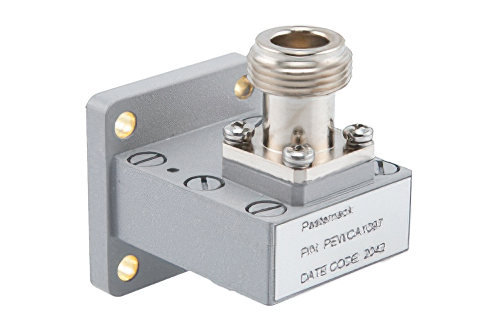 WR-62 UBR140 Flange to N Female Waveguide to Coax Adapter Operating from 11.9 GHz to 18 GHz