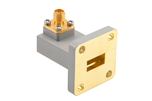 WR-51 UBR180 Flange to SMA Female Waveguide to Coax Adapter Operating from 14.5 GHz to 22 GHz