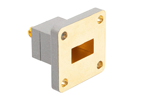 WR-62 UBR140 Flange to End Launch SMA Female Waveguide to Coax Adapter Operating from 11.9 GHz to 18 GHz