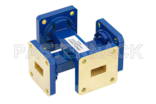 WR-51導波管 20 dB クロスガイド結合器、スクエアカバーフランジ、15 GHz 〜 22 GHz、青銅