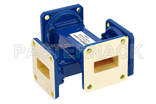 WR-90導波管 50 dB クロスガイド結合器、UG-39/Uスクエアカバーフランジ、8.2 GHz 〜 12.4 GHz、青銅