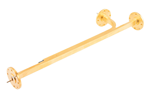 WR-22 Waveguide 10 dB Coupler, UG-383/U Round Cover Flange, 33 GHz to 50 GHz, Copper