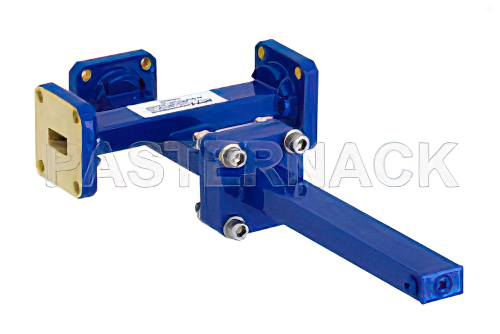 WR-34導波管 20 dB クロスガイド結合器、3 ポート、UG-1530/Uスクエアカバーフランジ、22 GHz 〜 33 GHz、青銅