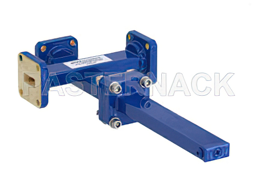 WR-42導波管 30 dB クロスガイド結合器、3 ポート、UG-595/Uスクエアカバーフランジ、18 GHz 〜 26.5 GHz、青銅