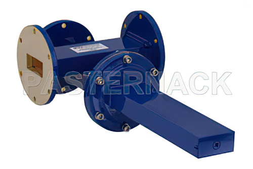 WR-137導波管 30 dB クロスガイド結合器、3 ポート、UG-344/Uラウンドカバーフランジ、5.85 GHz 〜 8.2 GHz、青銅