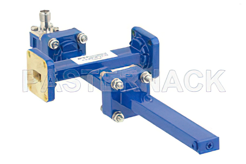 WR-34導波管 20 dB クロスガイド結合器、UG-1530/Uスクエアカバーフランジ、2.92mm メス 結合ポート、22 GHz 〜 33 GHz、青銅