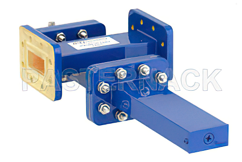 WR-112導波管 50 dB クロスガイド結合器、CPR-112Gフランジ、SMA メス 結合ポート、7.05 GHz 〜 10 GHz、青銅