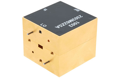 導波管 コンバータミキサ WR-19, 40 GHz ～ 60 GHz, IF, DC ～ 20 GHz, LO 電力 +13 dBm, UG-383/U-M フランジ, U バンド