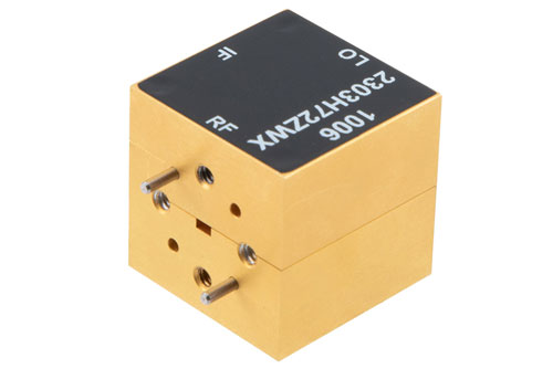 導波管 コンバータミキサ WR-10, 75 GHz ～ 110 GHz, IF, DC ～ 35 GHz, LO 電力 +13 dBm, UG-387/U-M フランジ, W バンド
