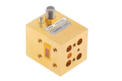 メカニカル ガンダイオード 発振器: WR-28, CF: 35GHz, 出力電力: +15dBm, 調整範囲: +/- 3GHz, UG-599/U