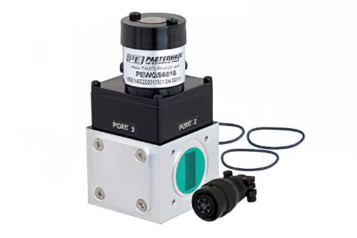 WR-90 導波管メカニカルリレー SPDT ラッチングスイッチ、X 帯 12.4 GHz 最大周波数、5,000 W、UG-39/U 方形、28V