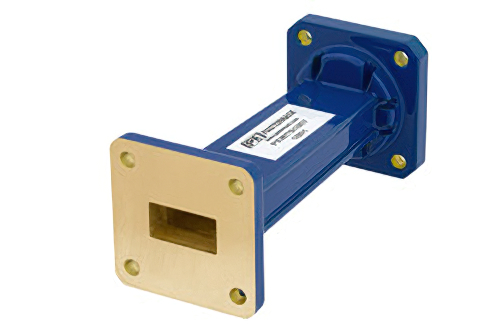 WR-62 〜 WR-51 導波管トランジション 3 インチ長、UG-1665/U 方形 フランジ 〜  方形 フランジ