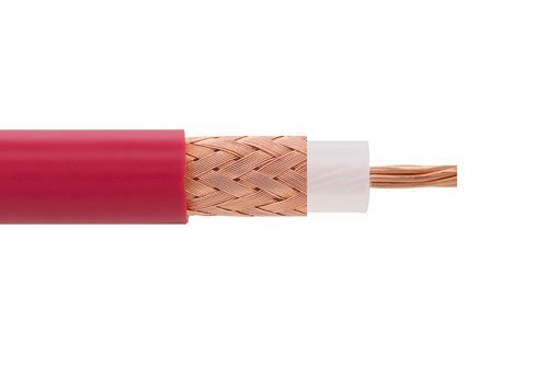 20kV フレキシブル RG213 高耐圧 同軸 ケーブル 一重シールド, 赤色