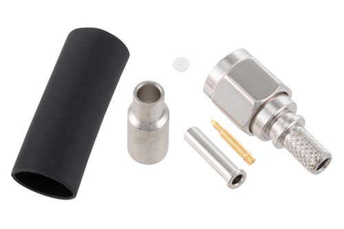 SMA オス コネクタ 圧着/はんだ接続, LMR-100, PE-C100, RG174, RG188, RG316