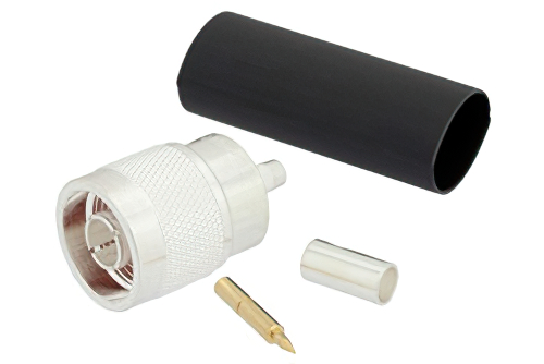 N オス コネクタ、圧着/はんだ接続、LMR-195、PE-C195