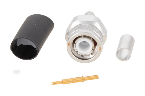 TNC オス コネクタ、圧着/はんだ接続、LMR-195、PE-C195