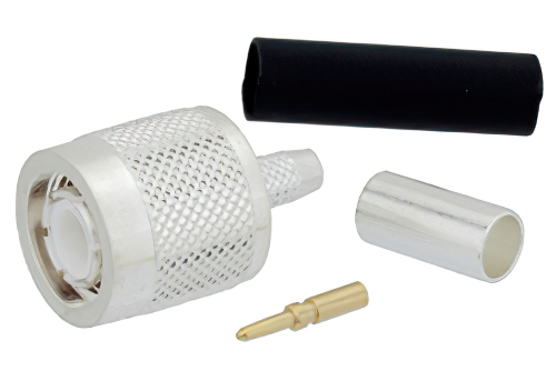 TNC オス コネクタ、圧着/はんだ接続、LMR-195、PE-C195