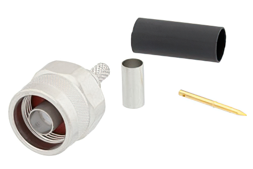 N オス コネクタ、圧着/はんだ接続、LMR-200、PE-C200