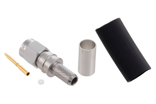 SMA オス コネクタ、圧着/はんだ接続、LMR-200、PE-C200