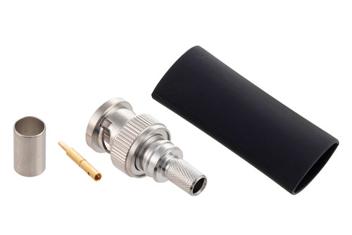 BNC オス コネクタ、圧着/はんだ接続、LMR-240、PE-C240