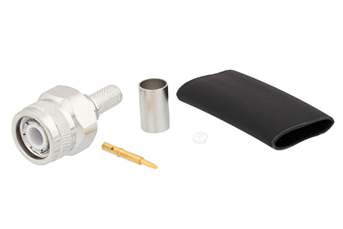 TNC オス コネクタ、圧着/はんだ接続、LMR-240、PE-C240