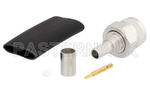 TNC オス コネクタ、圧着/はんだ接続、LMR-240、PE-C240