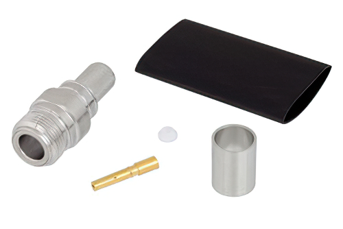 N メス コネクタ、圧着/はんだ接続、LMR-400、PE-C400