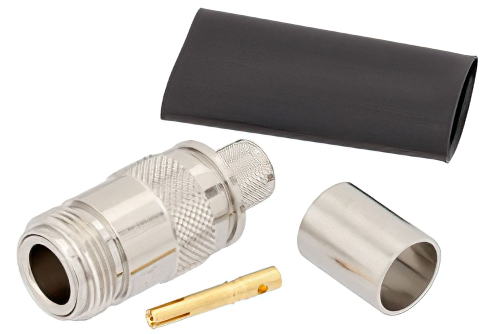 N メス コネクタ、圧着/はんだ接続、LMR-400、PE-C400