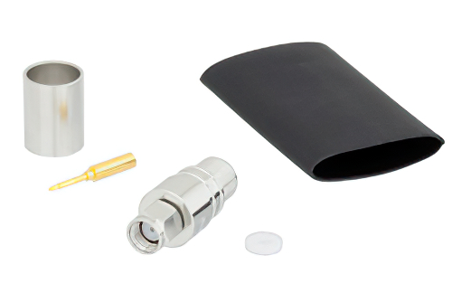 SMA オス コネクタ、圧着/はんだ接続、LMR-400、PE-C400