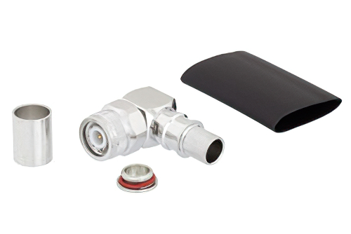 TNC オス 直角コネクタ、圧着/はんだ接続、LMR-400、PE-C400