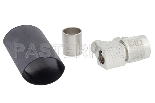 TNC オス 直角コネクタ、圧着/はんだ接続、LMR-400、PE-C400