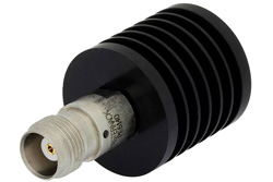 10 W RF ロード最大 18 GHz、TNC メス、黒色 陽極酸化アルミヒートシンク