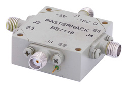 吸収型 SP3T、PIN ダイオードスイッチ、動作周波数 10 MHz 〜 1 GHz、最大 1 W (+30 dBm)、SMA