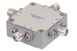 SP3T、PIN ダイオードスイッチ、動作周波数 1 GHz 〜 18 GHz、最大 0.5 W (+27 dBm)、SMA