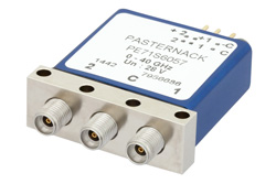 SPDT 電気機械式リレーラッチングスイッチ、DC 〜 40 GHz、最大 80 W、28 V、インジケータ、セルフカットオフ、2.92mm