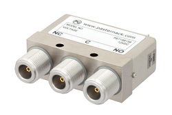 SPDT 電気機械式リレーフェールセーフスイッチ、DC 〜 12.4 GHz、160 W、12 V、N