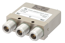 SPDT 電気機械式リレーフェールセーフスイッチ、DC 〜 12.4 GHz、160 W、12 V、インジケータ、TTL ロジック、ダイオード、N